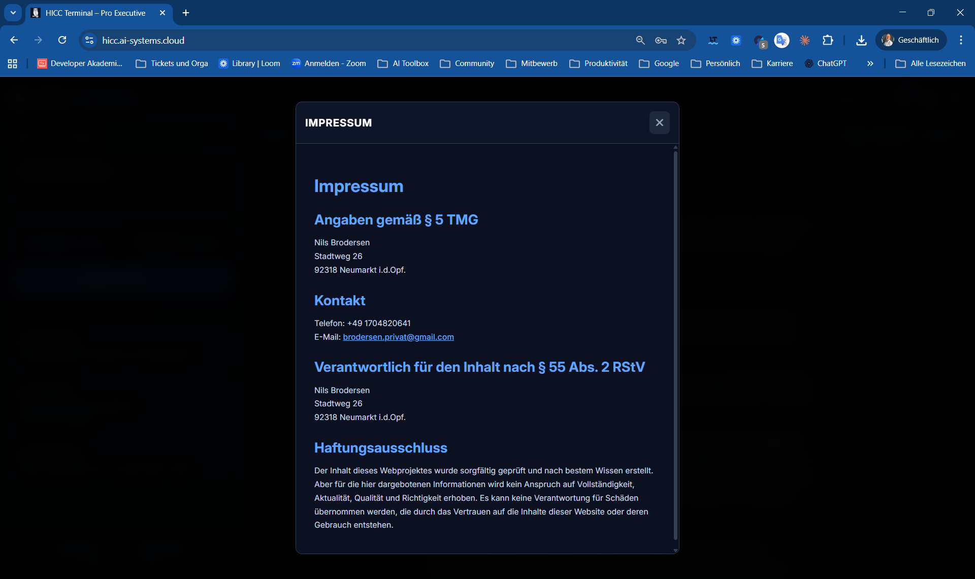 HiCC Terminal Screenshot 4